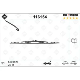 SILECEK SUPURGESI ON SAG 550mm MERCEDES VITO W638 97 03 SWF