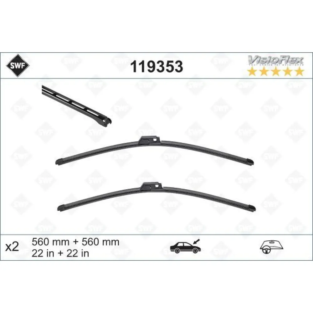 Silecek Supurgesi Takimi 560Mm / 560Mm Mercedes W203 Cl203 S203 C209 A209 . Audi A4 Swf