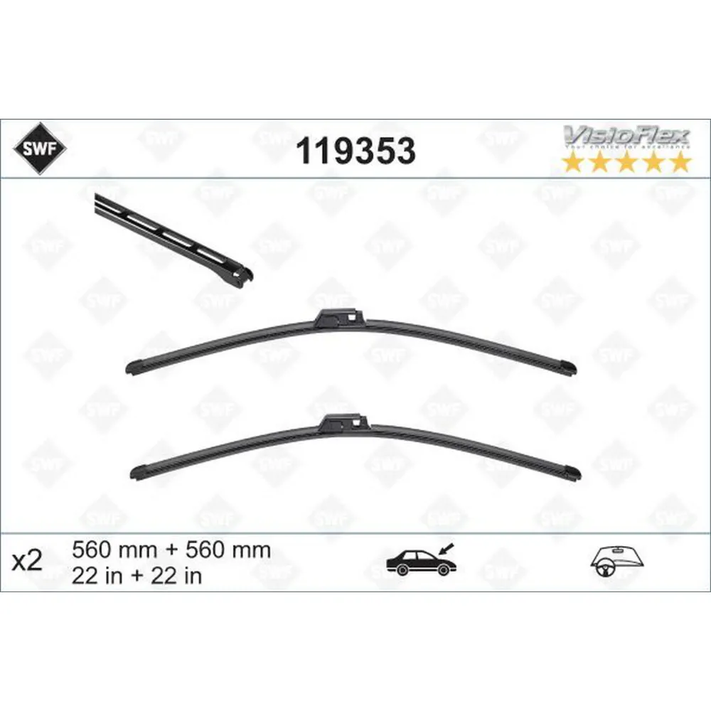 SILECEK SUPURGESI TAKIMI 560mm / 560mm MERCEDES W203 CL203 S203 C209 A209 . AUDI A4 SWF
