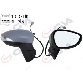 Diş Dikiz Aynasi Sağ Fiesta 12 Elektrikli Isitmali Sinyalli Astarli Asferik 6 Fiş Vm-6326Ehpar