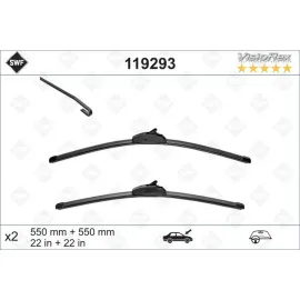 SİLECEK 55 55 X2 FLATBLADE-MUZ TİPİ LANDROVER DISCOVERY 3 04 RANGEROVER SPORT 05