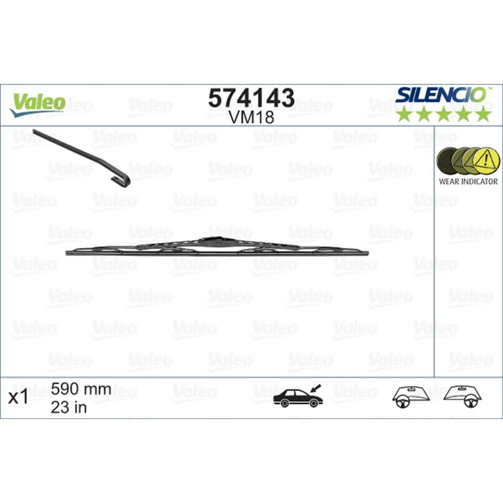 SİLECEK SILENCIO 60 CM X1 VM18 RENAULT TOYOTA VOLVO SUBARU PEJO VW OPEL BMW KIA FIAT SWF 116148