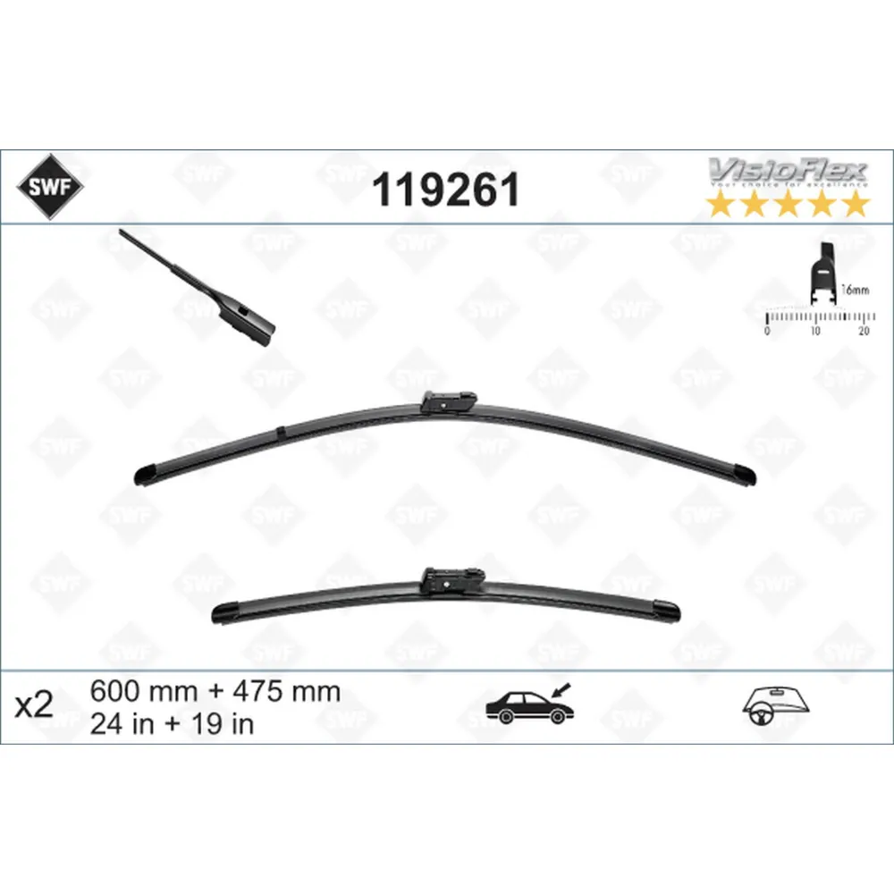 SİLECEK SÜPÜRGESİ ÖN TAKIM GOLF6-JETTA-PASSAT 600 x 480 mm