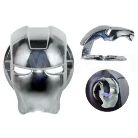 Iron Man Start Stop Koruyucu Kapak Gümüş Metal Krom