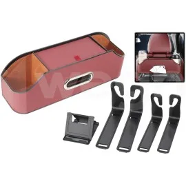 Araç İçi Koltuk Arkasi Organizeri Bordo