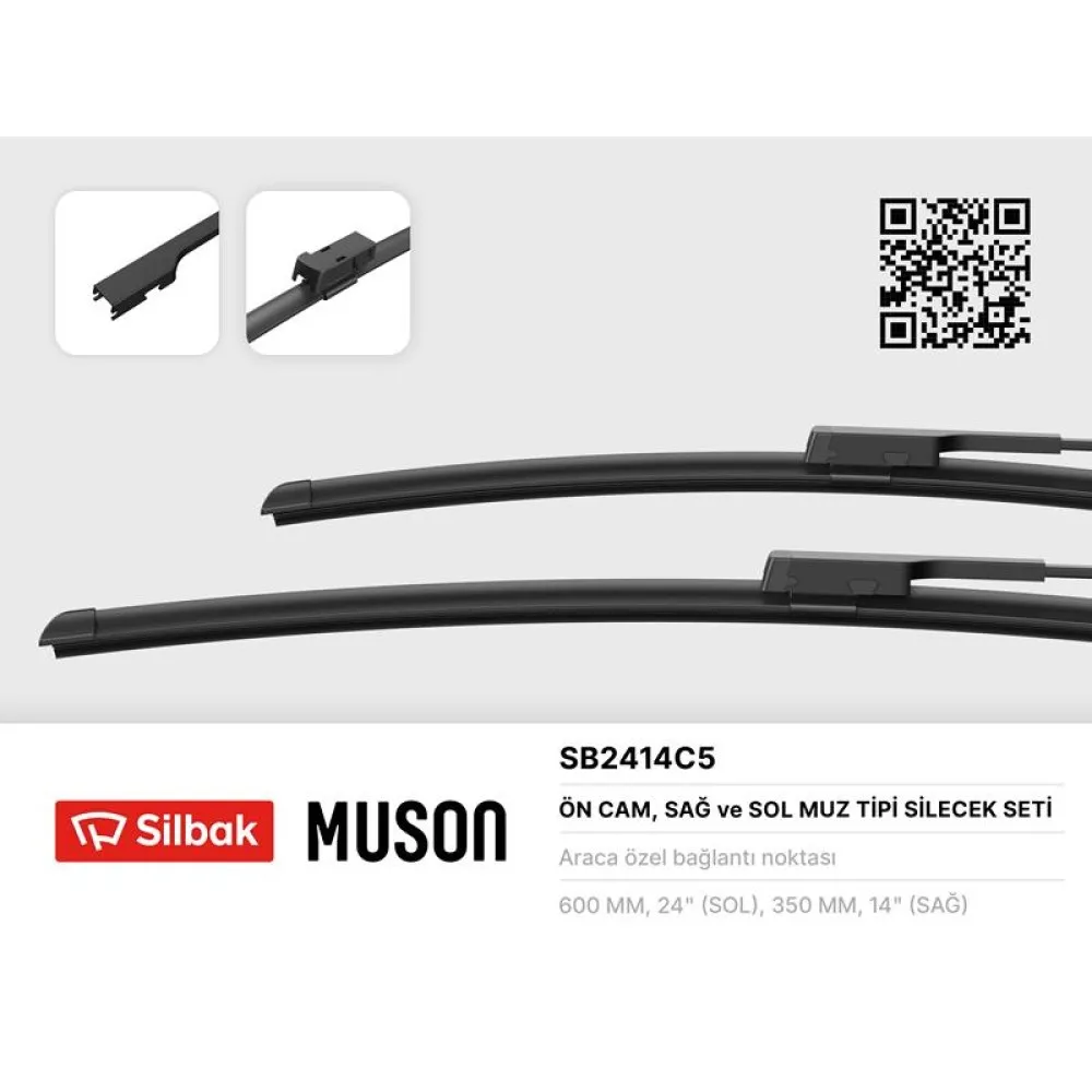 Silecek Süpürgesi 600/350Mm Muz Tipi Mg Zs-Zs Ev 10/17