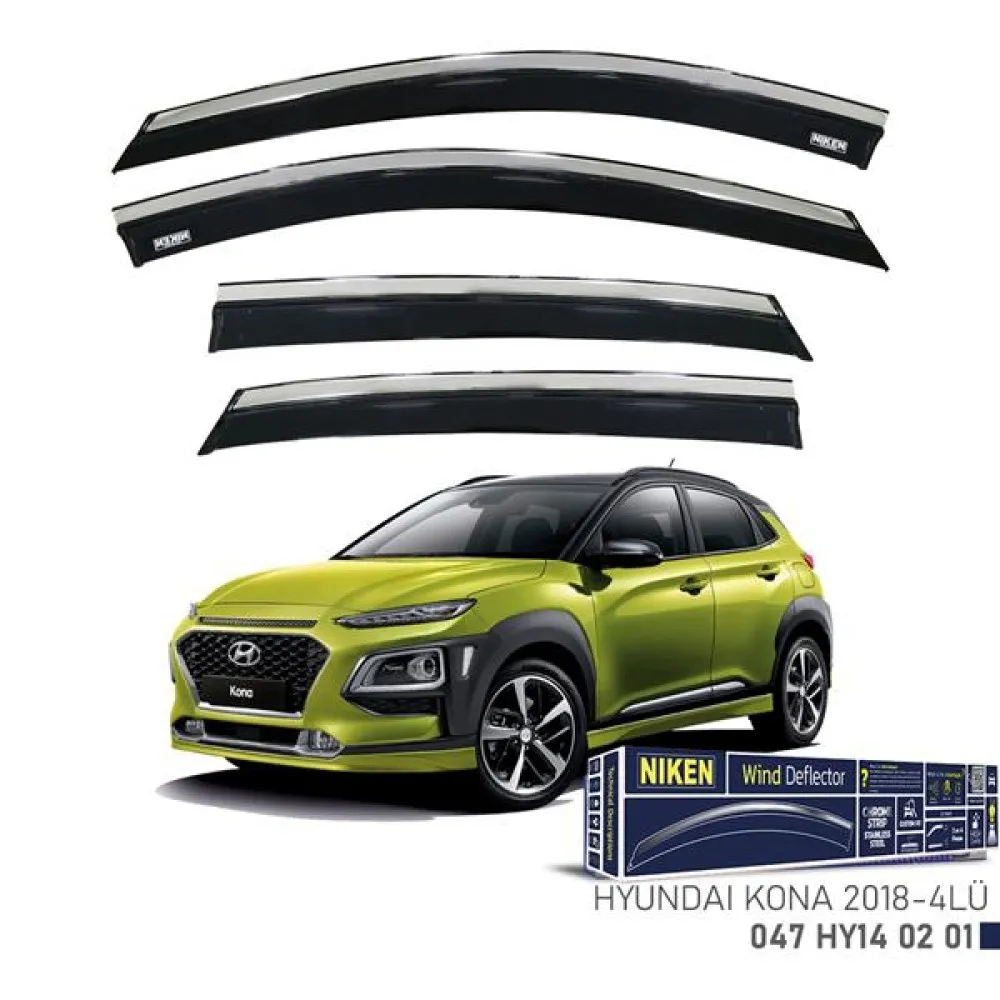 Kromlu Cam Rüzgarliği Hyundai Kona 2018- 4Lü
