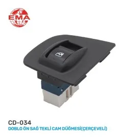 Cam Açma Anahtari Fiat Doblo 05- Sağ Tekli-Çerçeveli