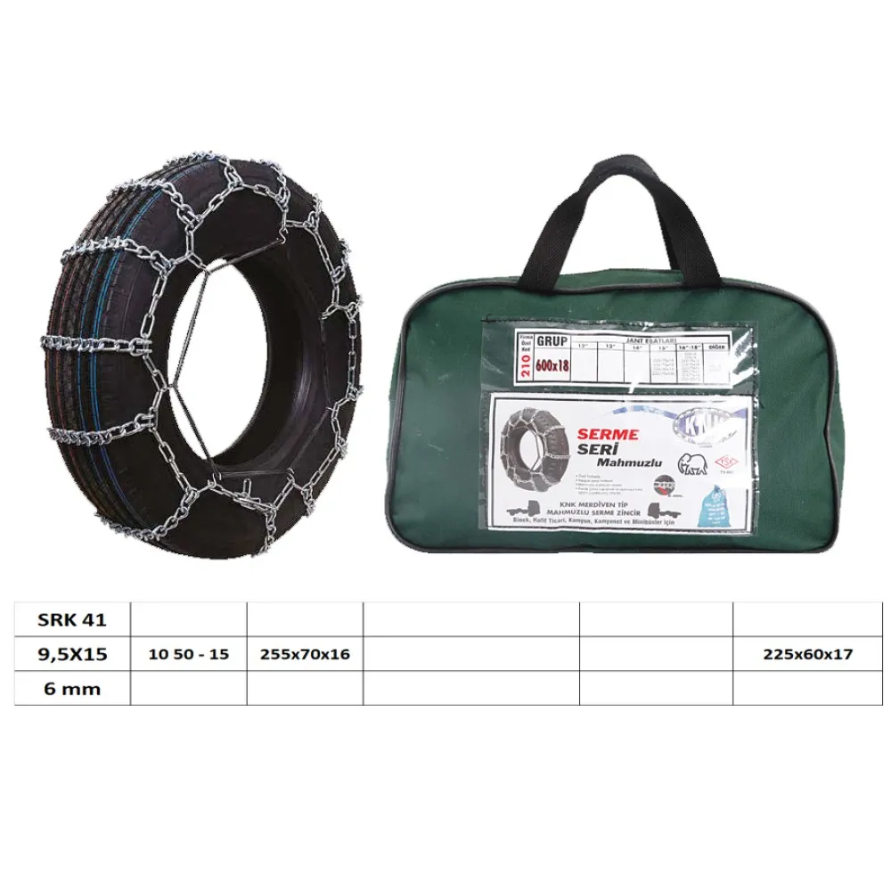 Patinaj Zinciri Minibüs Ve Kamyonet Serme 9.5X15 - 10 50 - 15 - 255X70X16 - 225X60X17
