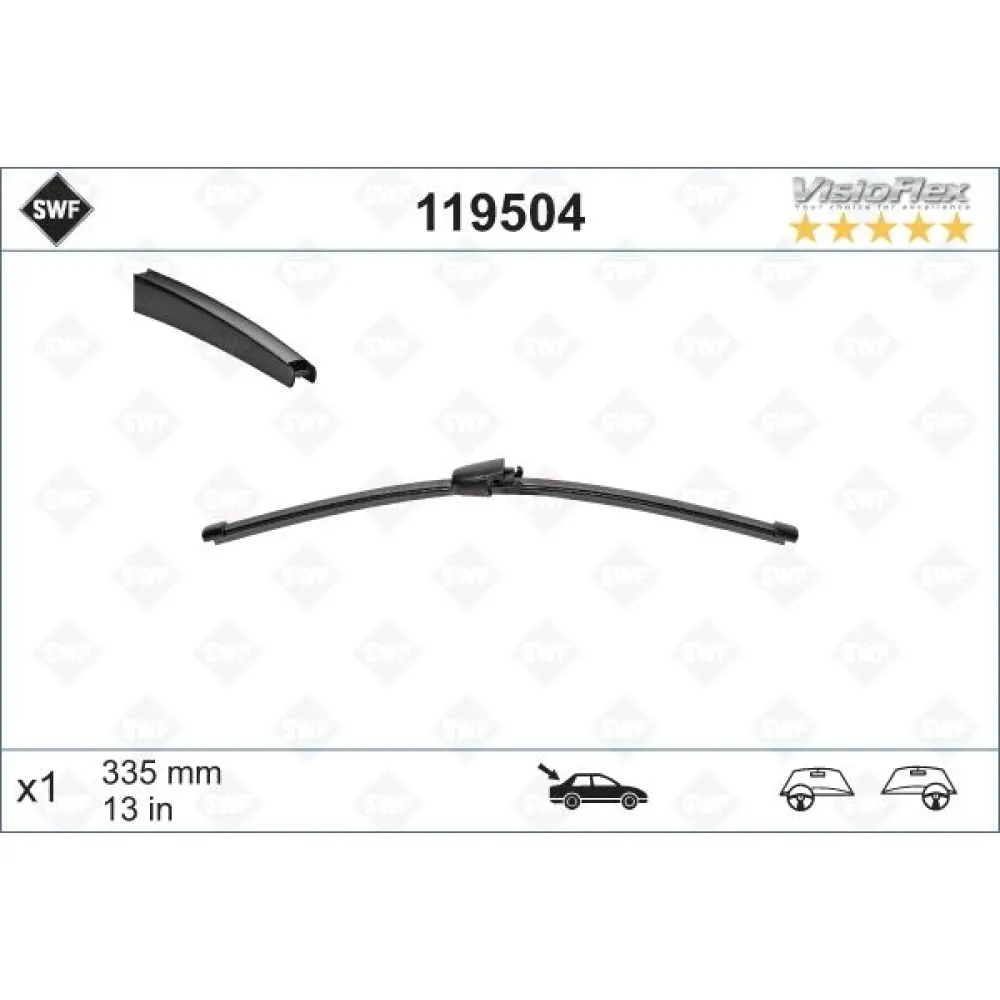 SİLGİ FLAT BLADE (X2) ARKA (VW POLO 09; 02 - , GOLF-V 10; 03 - (335)