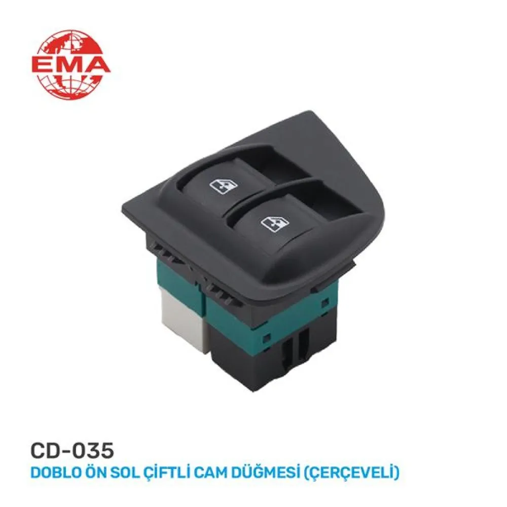 Cam Açma Anahtari Fiat Doblo 05- Sol Çiftli-Çerçeveli