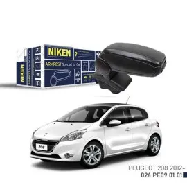 Araca Özel Kol Dayama Siyah Peugeot 208 12