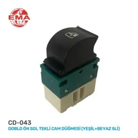 Cam Açma Anahtari Doblo Ön Sol Tekli Yeşil-Beyaz 5 Fişli