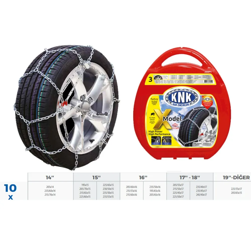Patinaj Zinciri Takmatik Çapraz 14-15-16-17 Jant Zincir Ebatlari İçin Resime Bakiniz