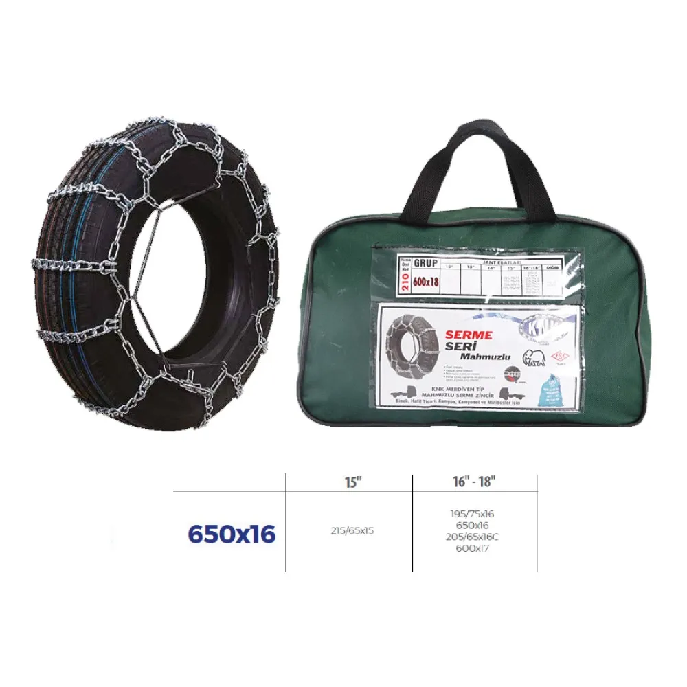 Patinaj Zinciri Minibüs Ve Kamyonet Serme 650X16 Zincir Ebatlari İçin Resime Bakiniz