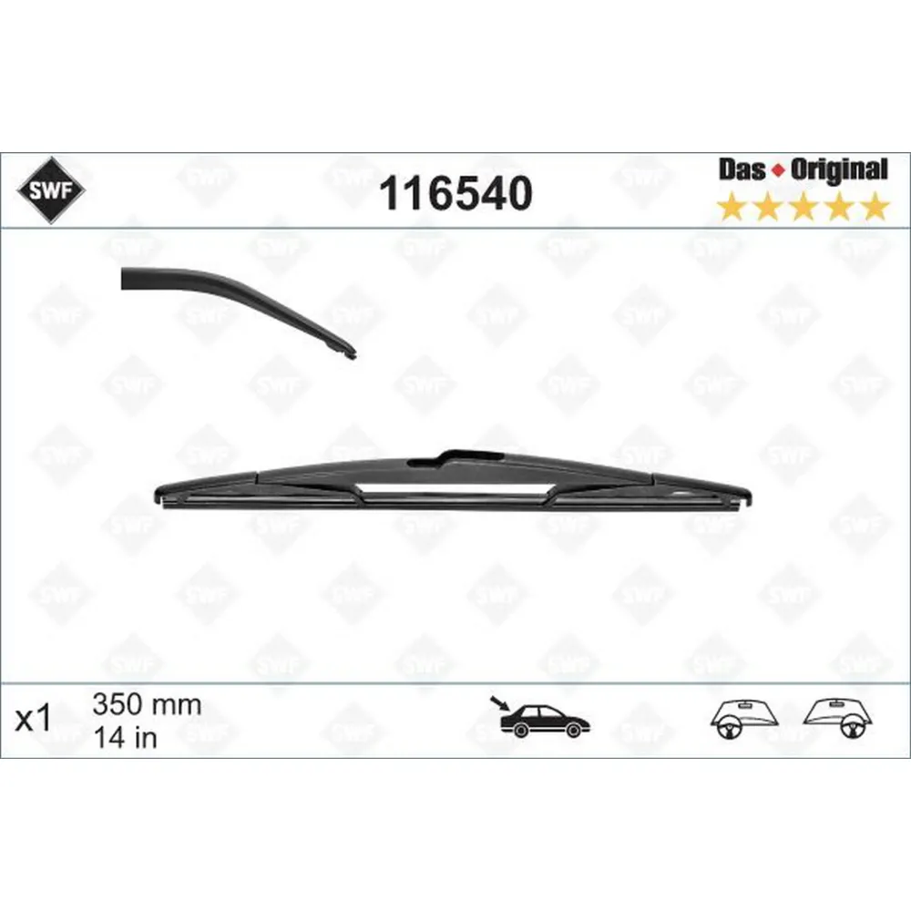 SİLECEK SWF 35cm x1 ARKA C3-C8-SAXO-XSANTIA-P206-P 307-MGN II BERLINGO LOGAN LAGUNA II CLIO