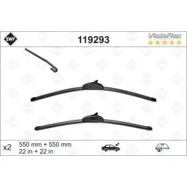 Silecek 55 55 X2 Flatblade-Muz Tipi Landrover Discovery 3 04 Rangerover Sport 05