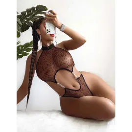 Kadın Kahverengi Zincir Detaylı Fantezi Kostüm 2004