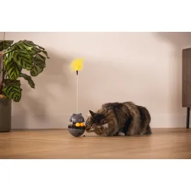 Beeztees Kedi Oyuncağı, Hacıyatmaz, İçinde Top, Ucunda Tüy, 10x10x42cm