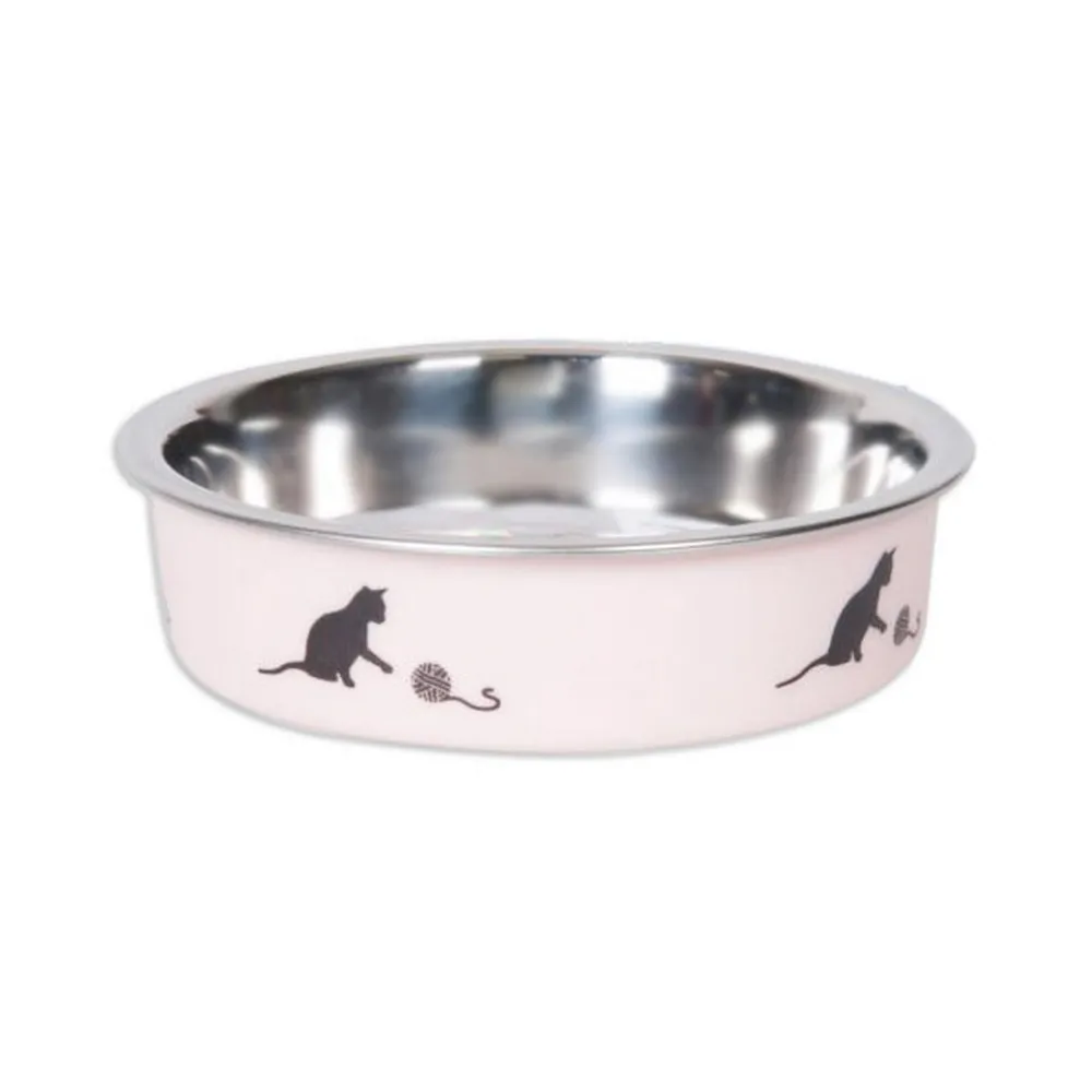 Karlıe Çelik Kedi Mama Kabı Pembe 160Ml