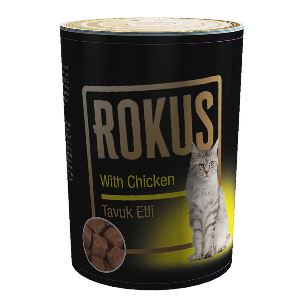 ROKUS TAVUKLU KEDI KONSERVESI 410G