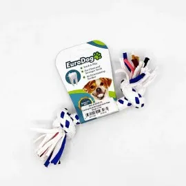 Eurodog Diş İpi İki Düğüm Kalın Mavi Beyaz 15 Cm