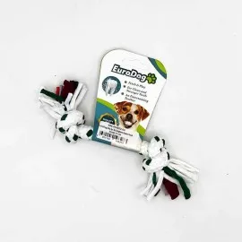 Eurodog Diş İpi İki Düğüm Kalın Yeşil Beyaz 15 Cm