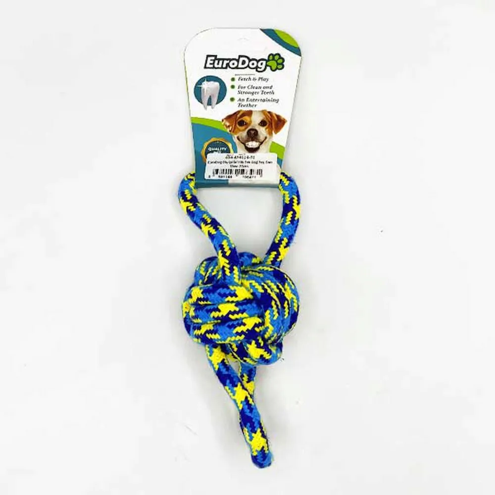 Eurodog Diş İpi İki Hlk.tek Düğ.yeş.sarı Mavi 20Cm