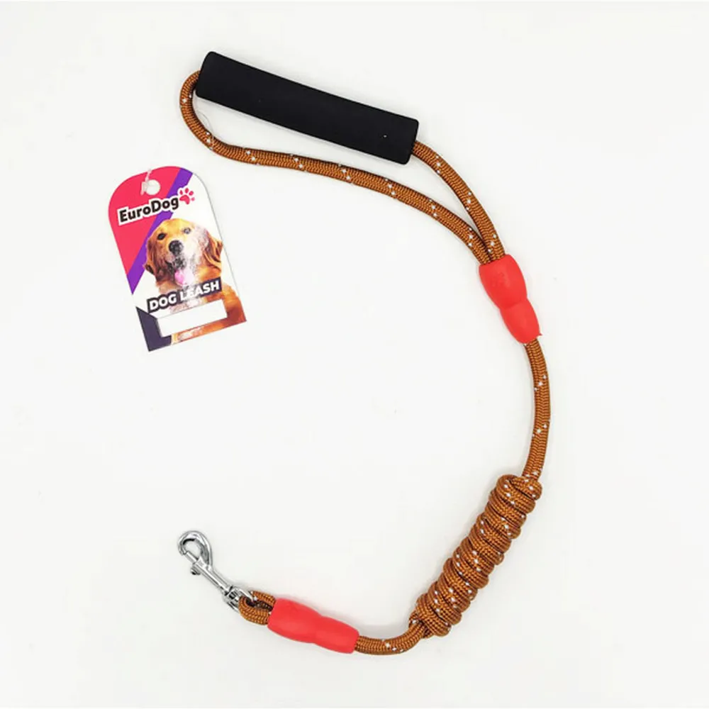 EuroDog Köpek Uzatma Reflektörlü 8mmx120cm Kahvere