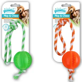 Pawise Kemirme Oyuncağı İpli Top 40 Cm