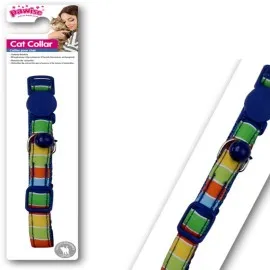 Pawise Şerit Desenli Mavi Kedi Boyun Tasması 30 Cm