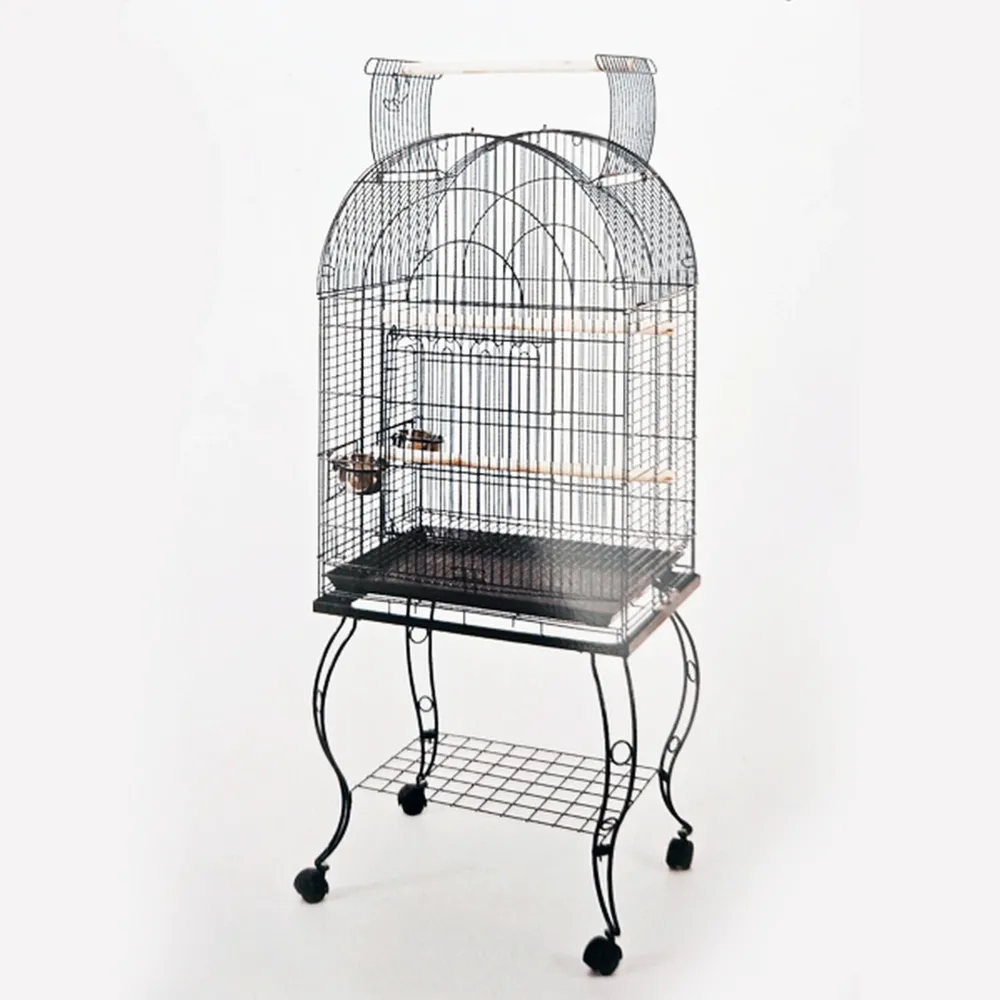 Sehpalı Papağan Kafesi Dövme Demir (63 x 44 x 137)