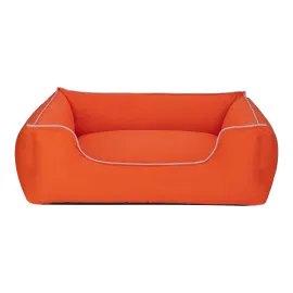 Pet Comfort Alpha  Köpek Yatağı Turuncu w Beyaz Biye L 105x85cm