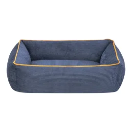 Pet Comfort Golf  Kedi ve Köpek Yatağı Parliament Mavi w Hardal Biye XS 55x45cm