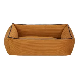 Pet Comfort Golf  Kedi ve Köpek Yatağı Hardal w Parliament Mavi Biye XS 55x45cm