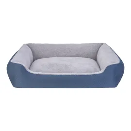 Pet Comfort Bravo Duo  Köpek Yatağı Mavi/Gri Peluş XL 105x80cm