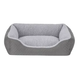 Pet Comfort Bravo Duo  Kedi ve Köpek Yatağı Gri/Gri Peluş S 55x45cm