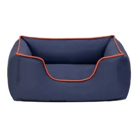 Pet Comfort Alpha  Kedi ve Köpek Yatağı Lacivert w Turuncu Biye S 60x50cm