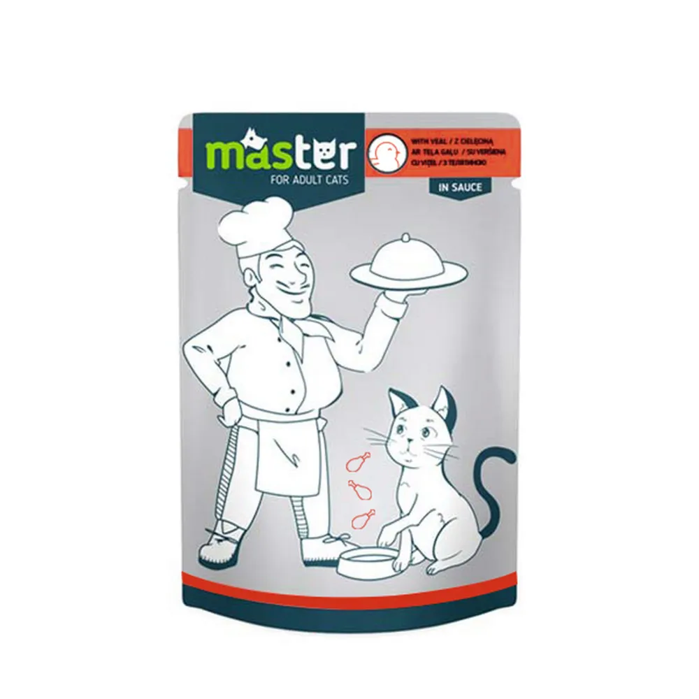 Master Kümes Hayvanli Pouch Kedi Mamasi Jöle 80 Gr X 6 Adet