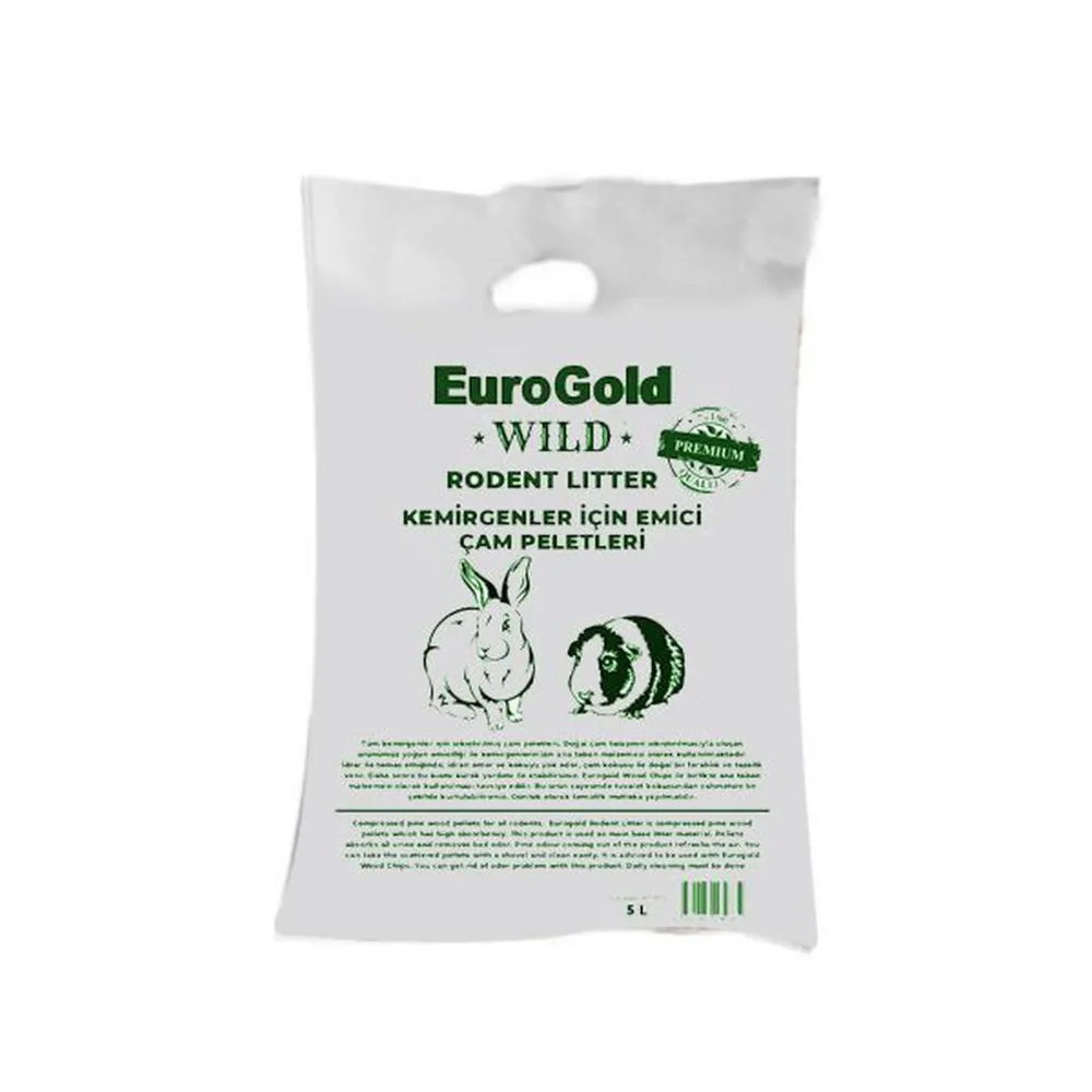 Eurogold Wild Kemirgen İçin Emici Çam Peletleri 5 Lt X 2 Adet