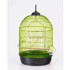 YUVARLAK KUŞ KAFESI PIRINÇ KAPLAMA (34 X 55) X 1 ADET