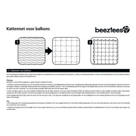 Beeztees Kedi Pencere Veya Balkon Koruma Filesi, Şeffaf, 4X3M