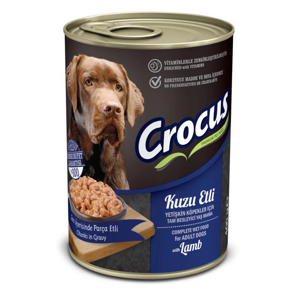 CROCUS YETIŞKIN KÖPEK KUZU ETLI YAŞ MAMA 400 GR