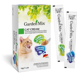 GARDEN MIX KEDI KREMASI XXL TAVUK KUZU 24 X 15 GR