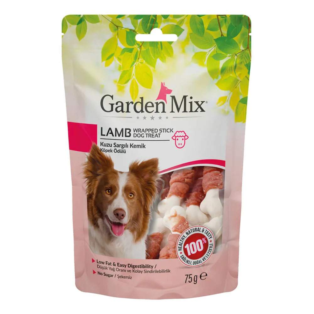 GARDEN MIX KUZU SARGILI KEMIK KÖPEK ÖDÜLÜ 75 GR