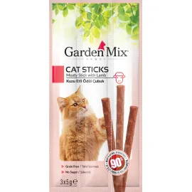 GARDENMIX KUZU ETLI KEDI STICK ÖDÜL 3 X 5G X 5 ADET