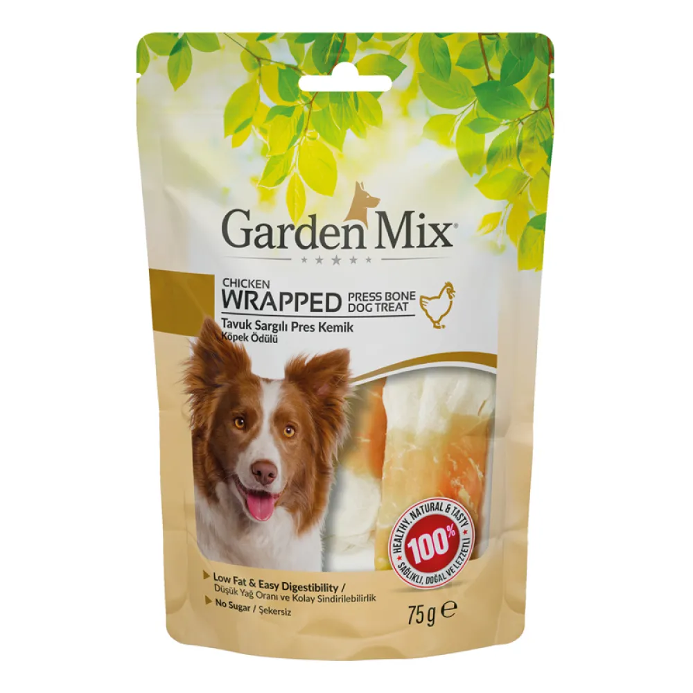GARDEN MIX SARGILI PRES KEMIK KÖPEK ÖDÜLÜ 75 GR X 4 ADET