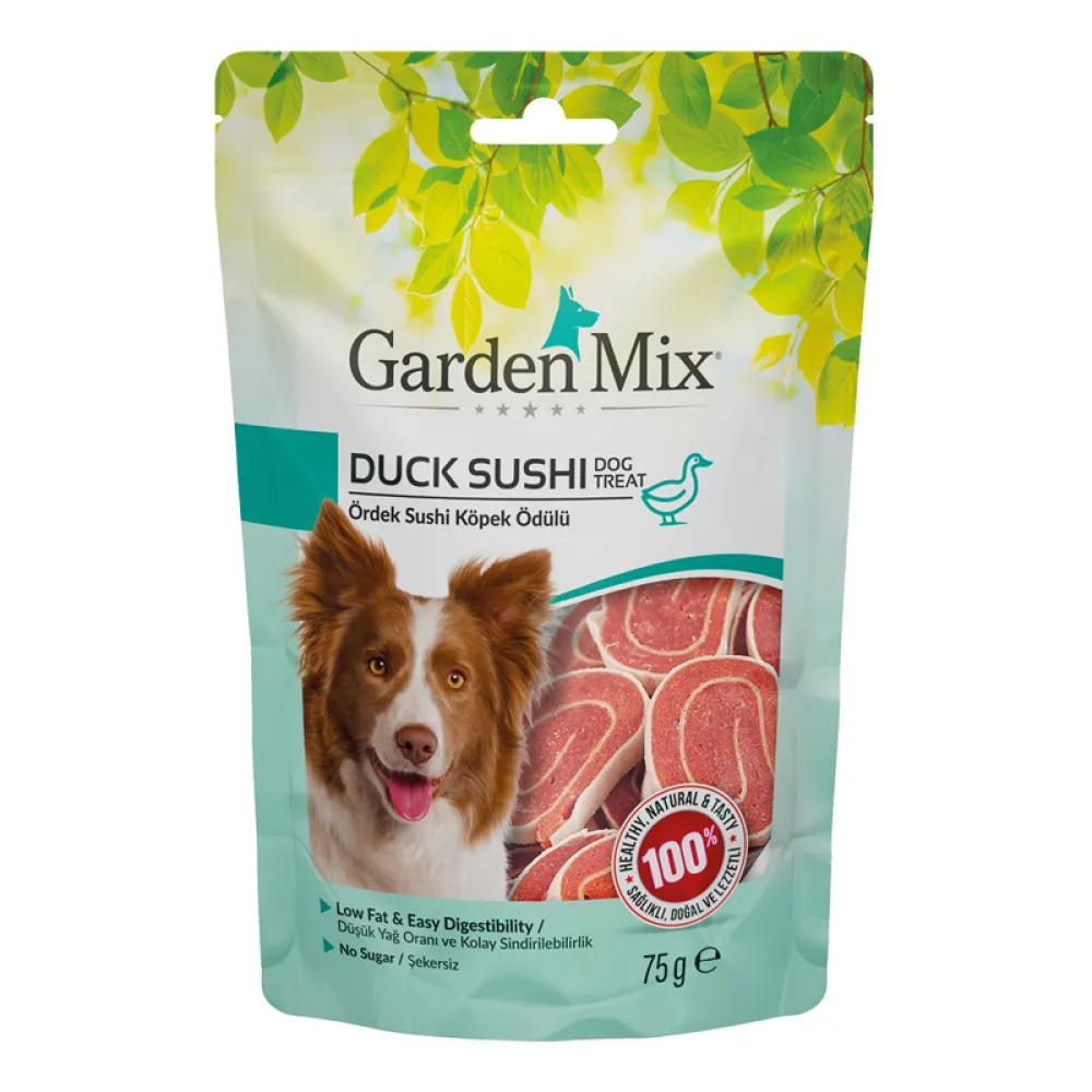GARDEN MIX ÖRDEKLI SUSHI KÖPEK ÖDÜLÜ 75 GRAM X 4 ADET