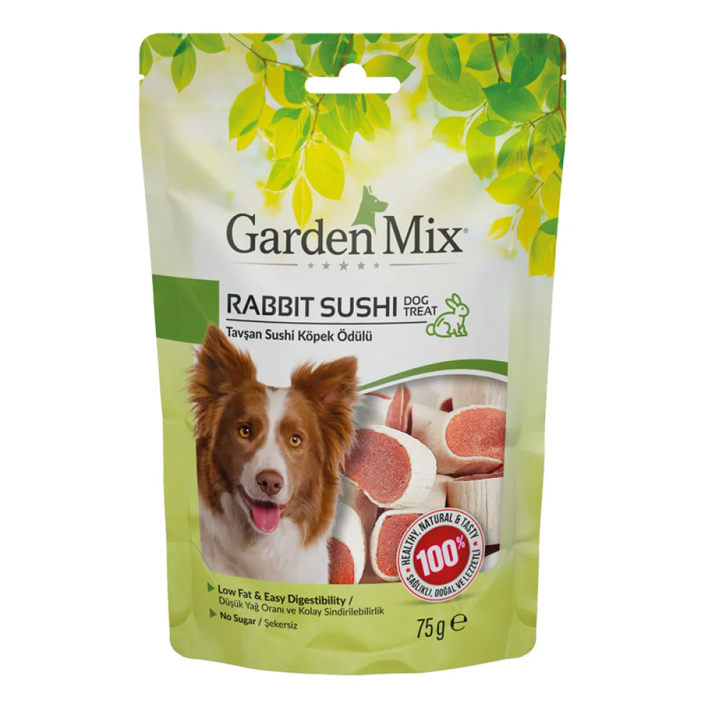GARDEN MIX TAVŞAN SUSHI KÖPEK ÖDÜLÜ 75 GR X 4 ADET