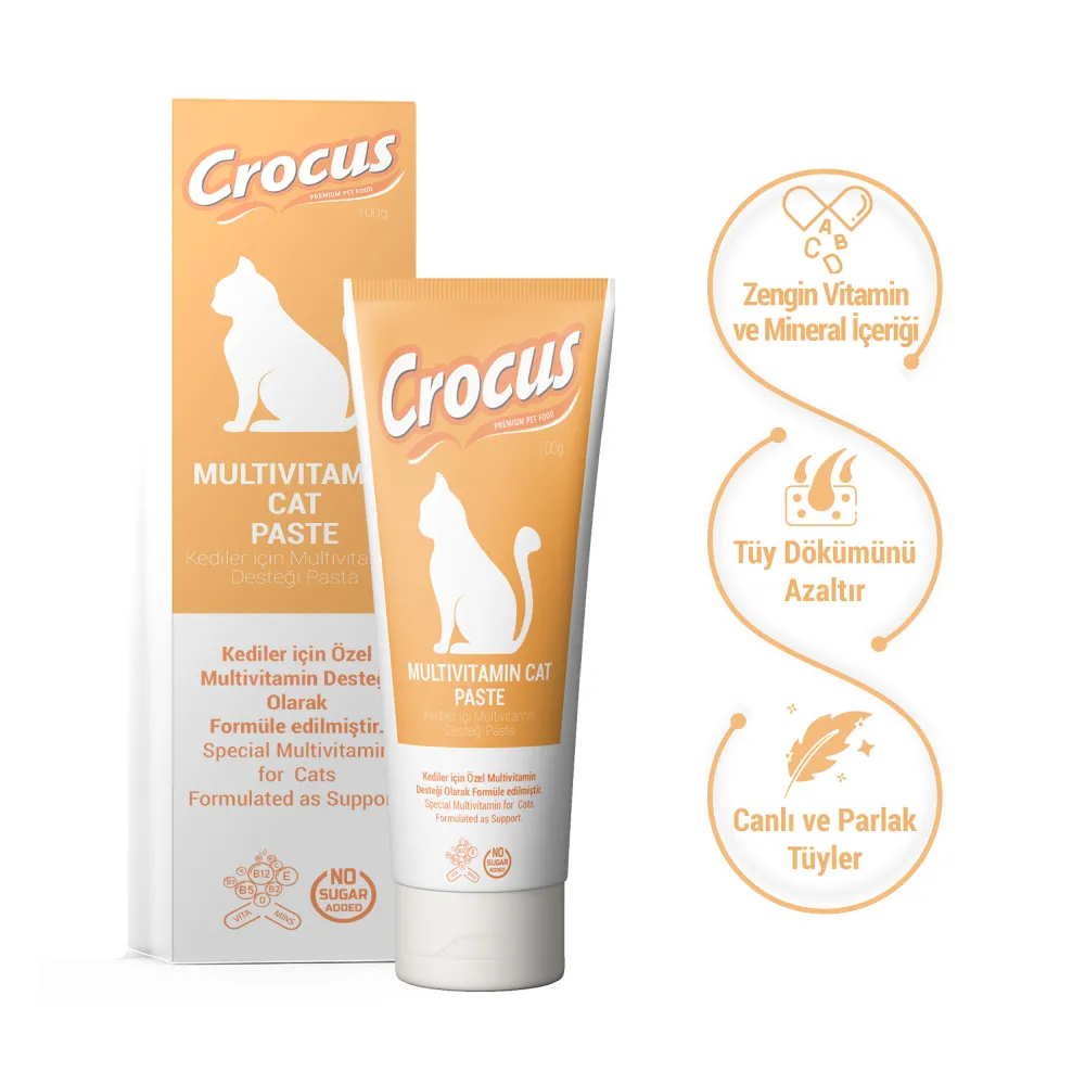Crocus Kedi Multivitamin Macun 100 Gram X 2 Adet